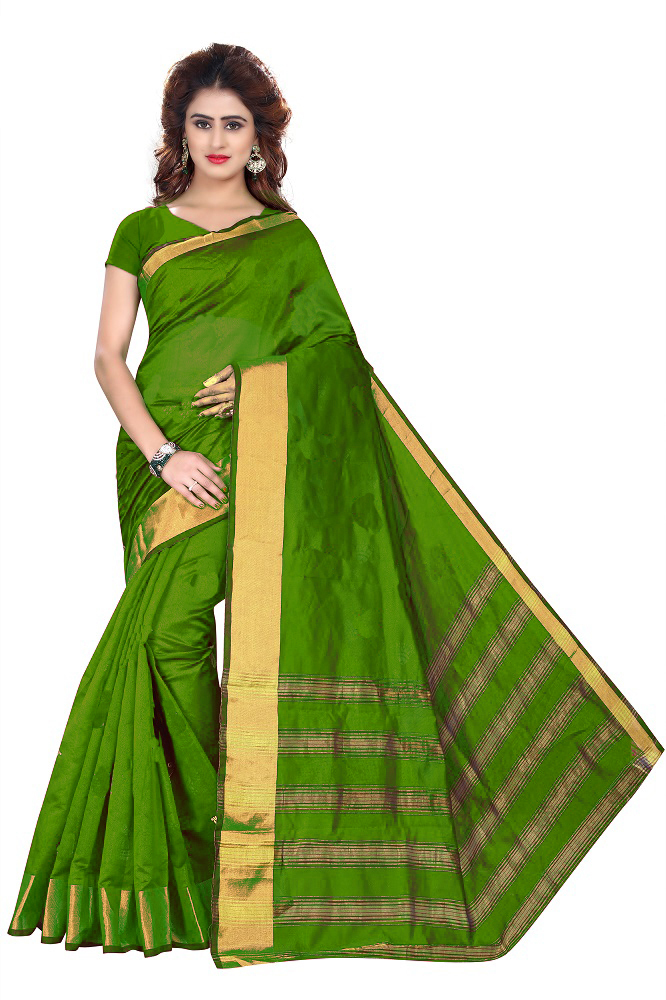 New Designer Saree - Cotton Silk Fabric, 5.5 Mtr Length, Multi Color | Plain Pattern, Includes 0.8 Mtr Blouse Piece, Elegant Design