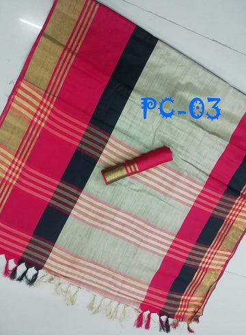 New Silk Saree - Cotton Silk Fabric, Length: 5.5 Mtr, Blouse Length: 0.8 Mtr | Color: Pink, Black, Red, Style: South, Work Type: Hand Embroidery