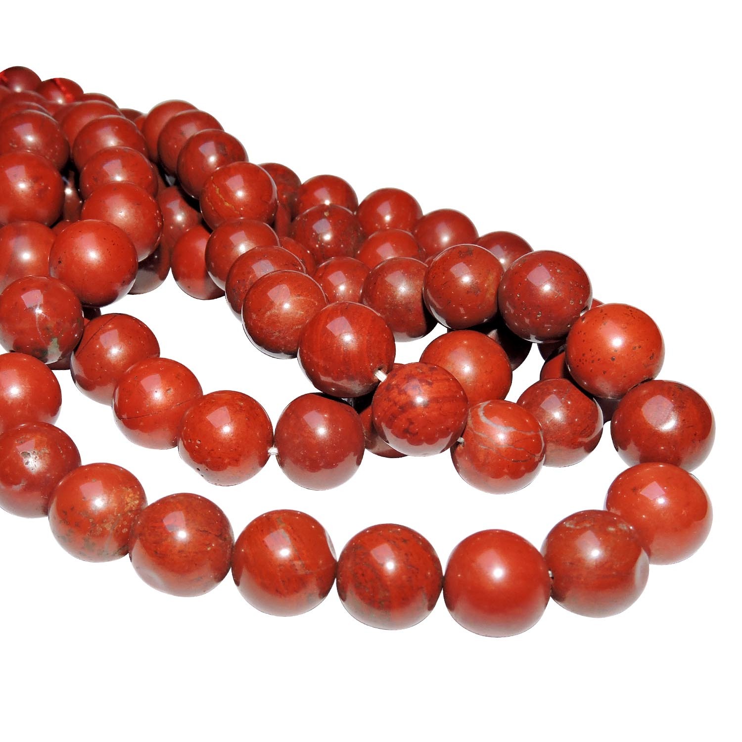 Crystal Satyamani Natural Energised Red Jasper 12 Mm Beads