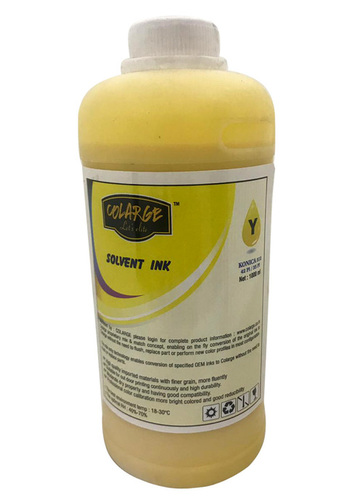 Colarge Solvent Ink - Medium Size, Yellow Color | Fade Resistant, Waterproof, Scratch Resistant for Outdoor Use