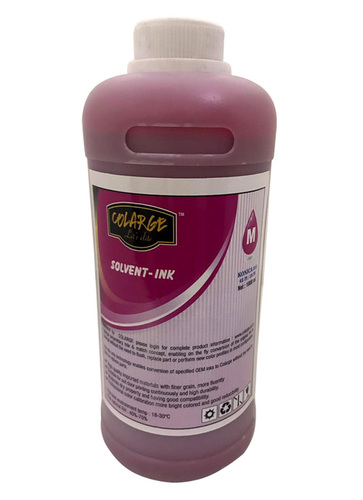 Colarge Silver Ink - Medium Size, Eco-Friendly Pink Solvent Based Ink for Digital Printing - Smooth Application, 1000 Grams