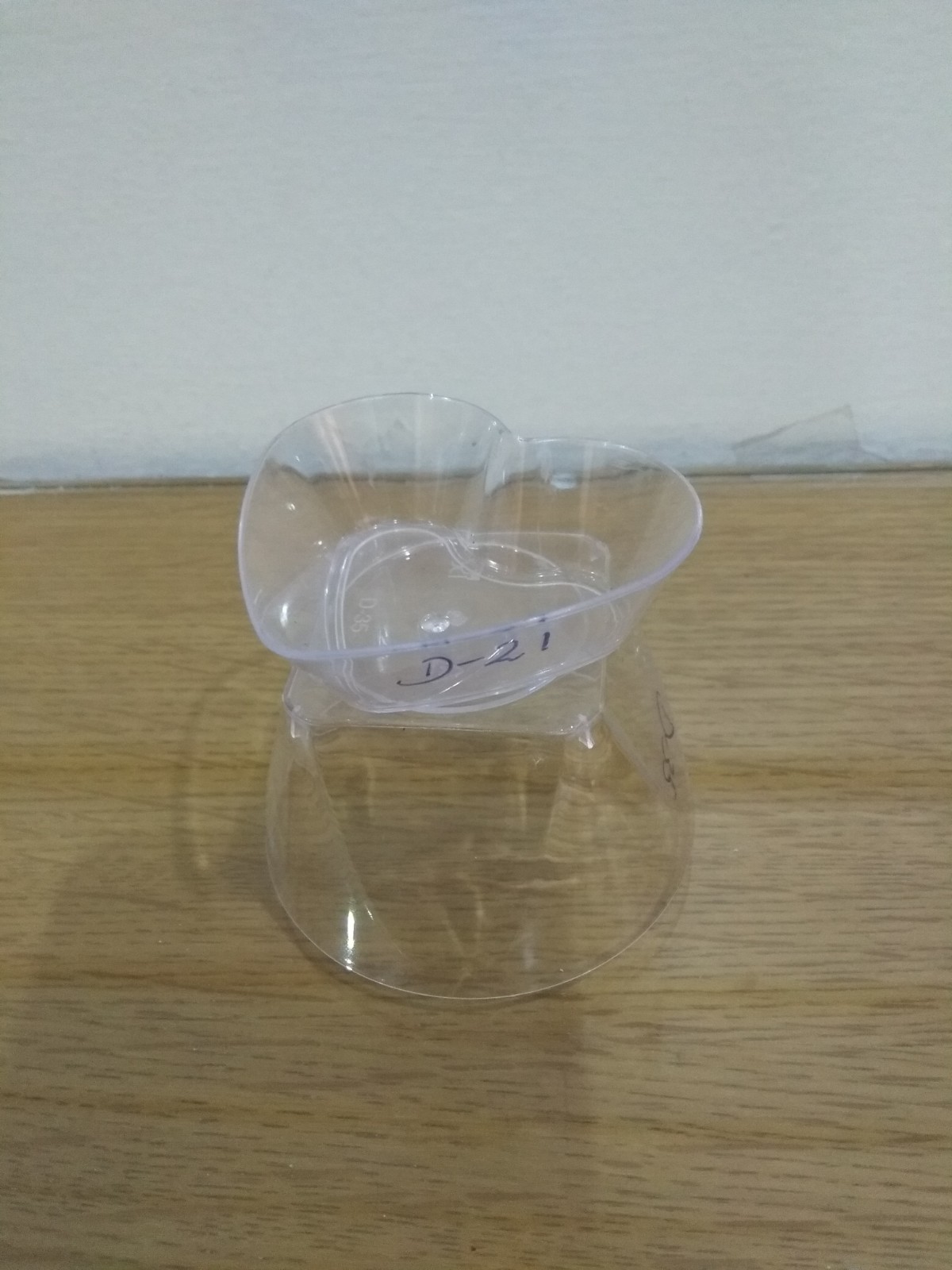 Transparent Heart Shaped Plastic Cup