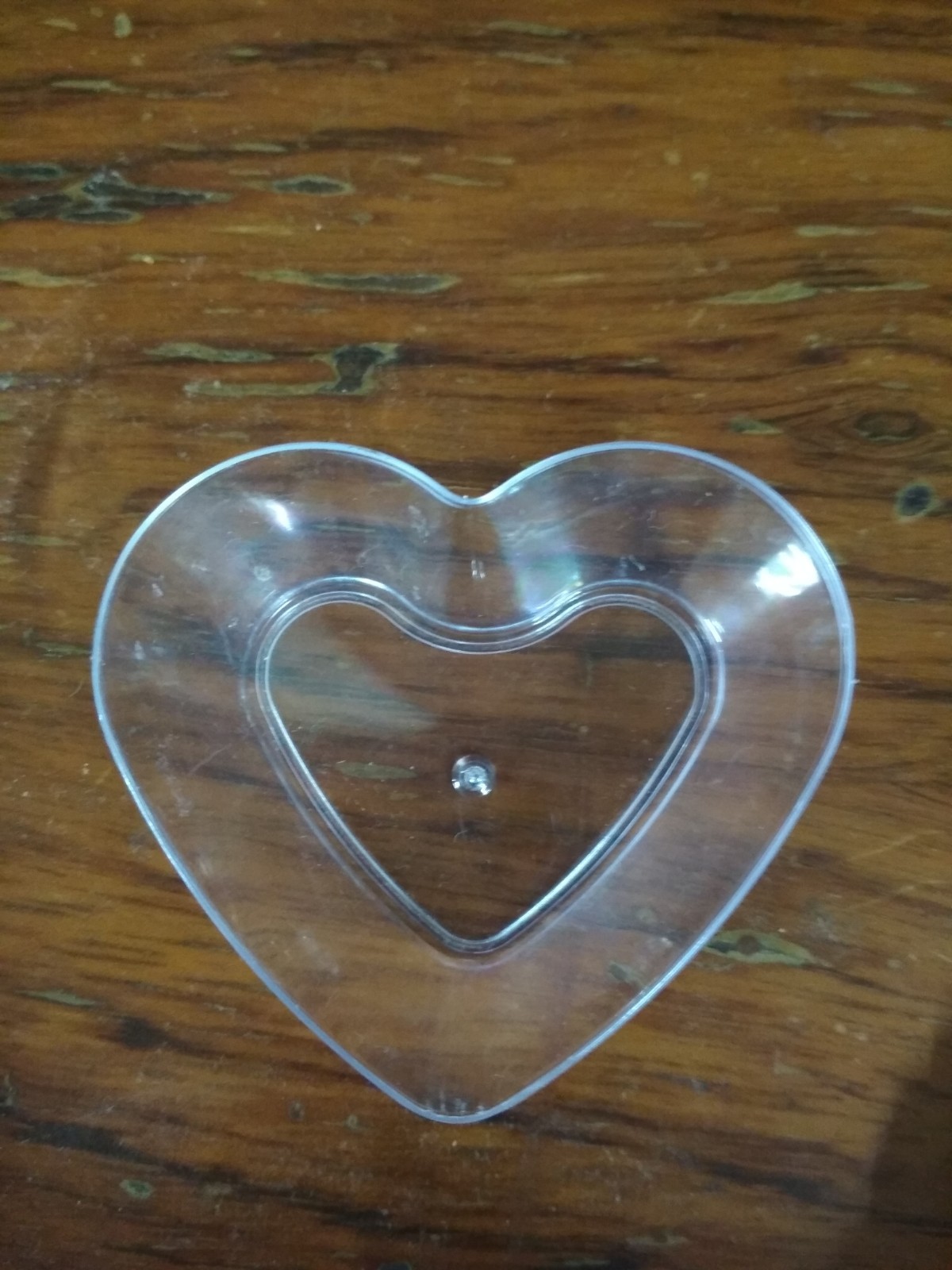 Transparent Heart Shaped Plastic Cup