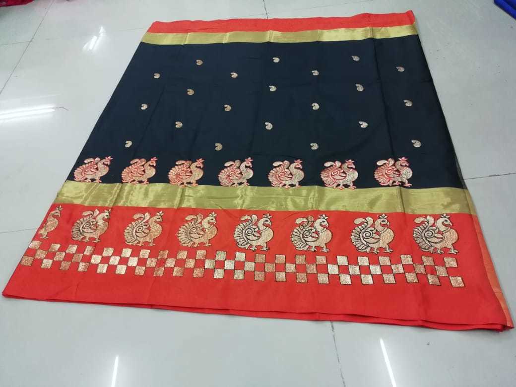 Multi New Embroidery Silk Saree