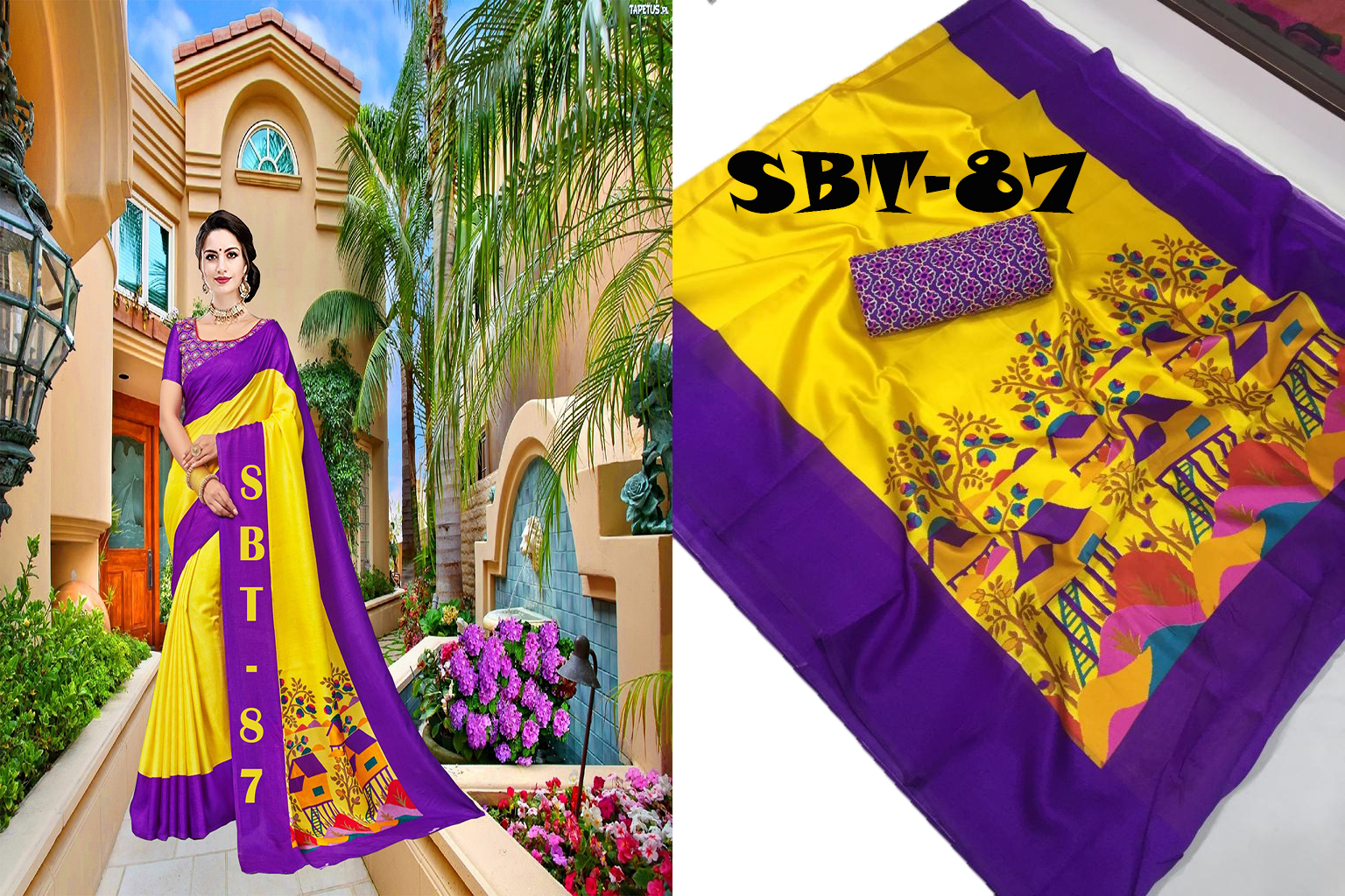 Art Silk Saree - 5.5 Mtr Length, 0.8 Mtr Blouse | Multi-color, Embroidered Pattern