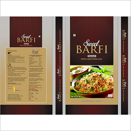 White Sweet Barfi Traditional Basmati Rice