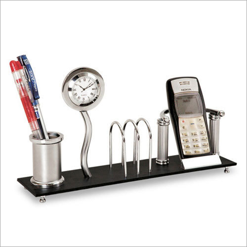 Mobile Pen Stand - Stainless Steel, 3 x 1.45 x 10.1 Inches, Silver | Unique Eye-Catching Design, Rust and Corrosion Proof, Easy to Clean