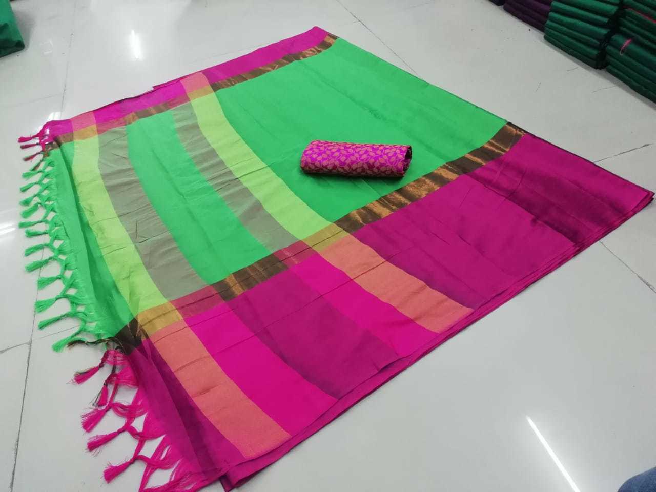 Super Jhalar Plus Silk Saree - Cotton Silk, 5.5 Mtr Length, Multi Colour, Printed Pattern | Ribbons Closure, Elegant Indian Style