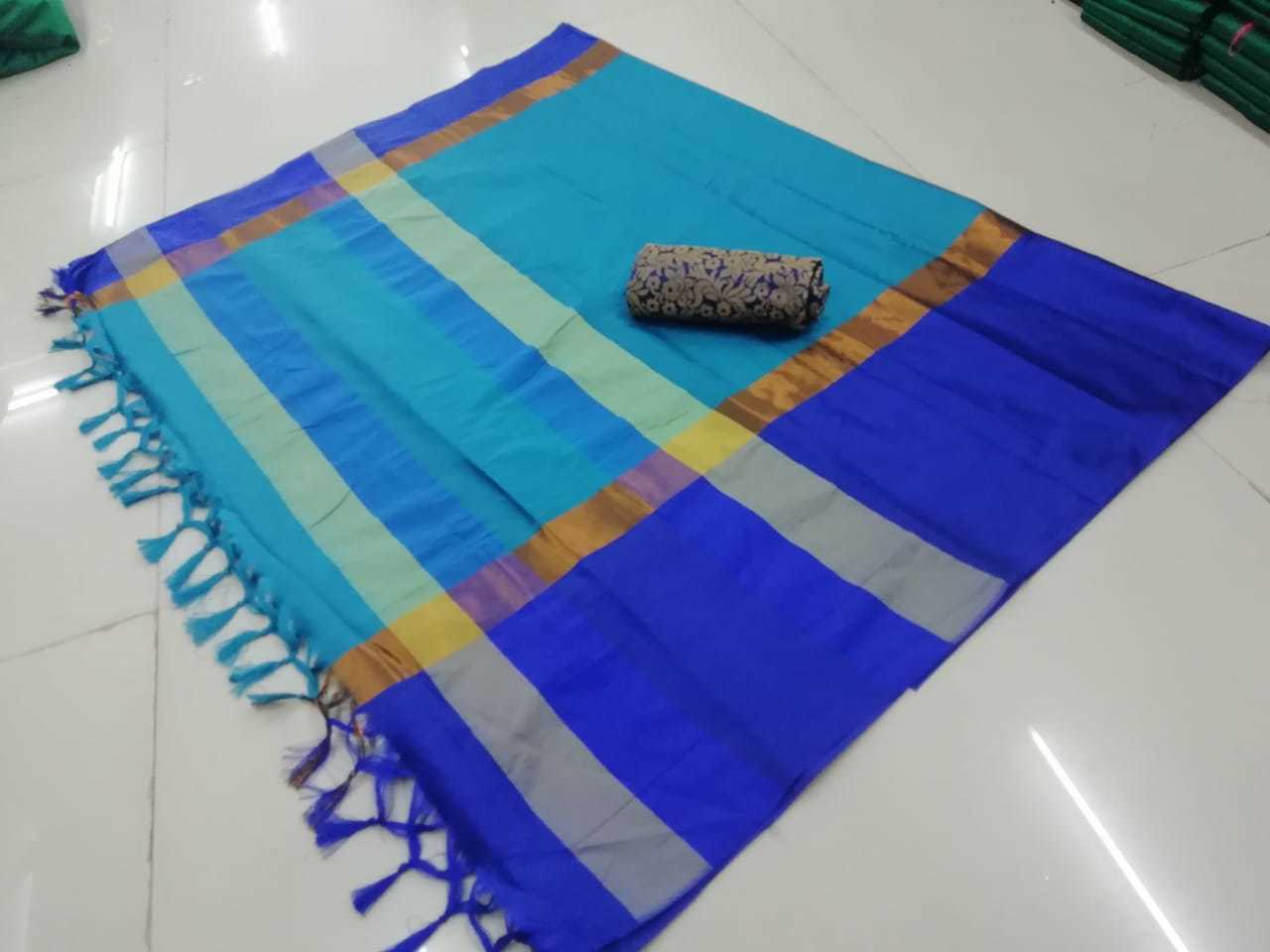 Super Jhalar Plus Silk Saree - Cotton Silk, 5.5 Mtr Length, Multi Colour, Printed Pattern | Ribbons Closure, Elegant Indian Style