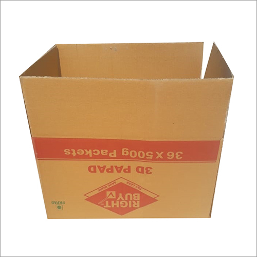 Mono Brown Carton Box - Paper Material, Various Sizes , Durable Rectangular Design with Matte Lamination Finish for Household & Shop Use