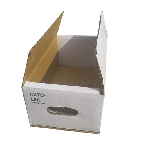 Corrugated Packaging Box - Eco-Friendly Corrugated Board, Rectangle Shape, White Color | Crush Proof Edges, Customizable Size, Ideal for Heavy Duty Items