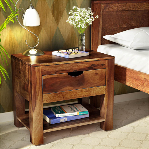 Wooden Bedside Table No Assembly Required
