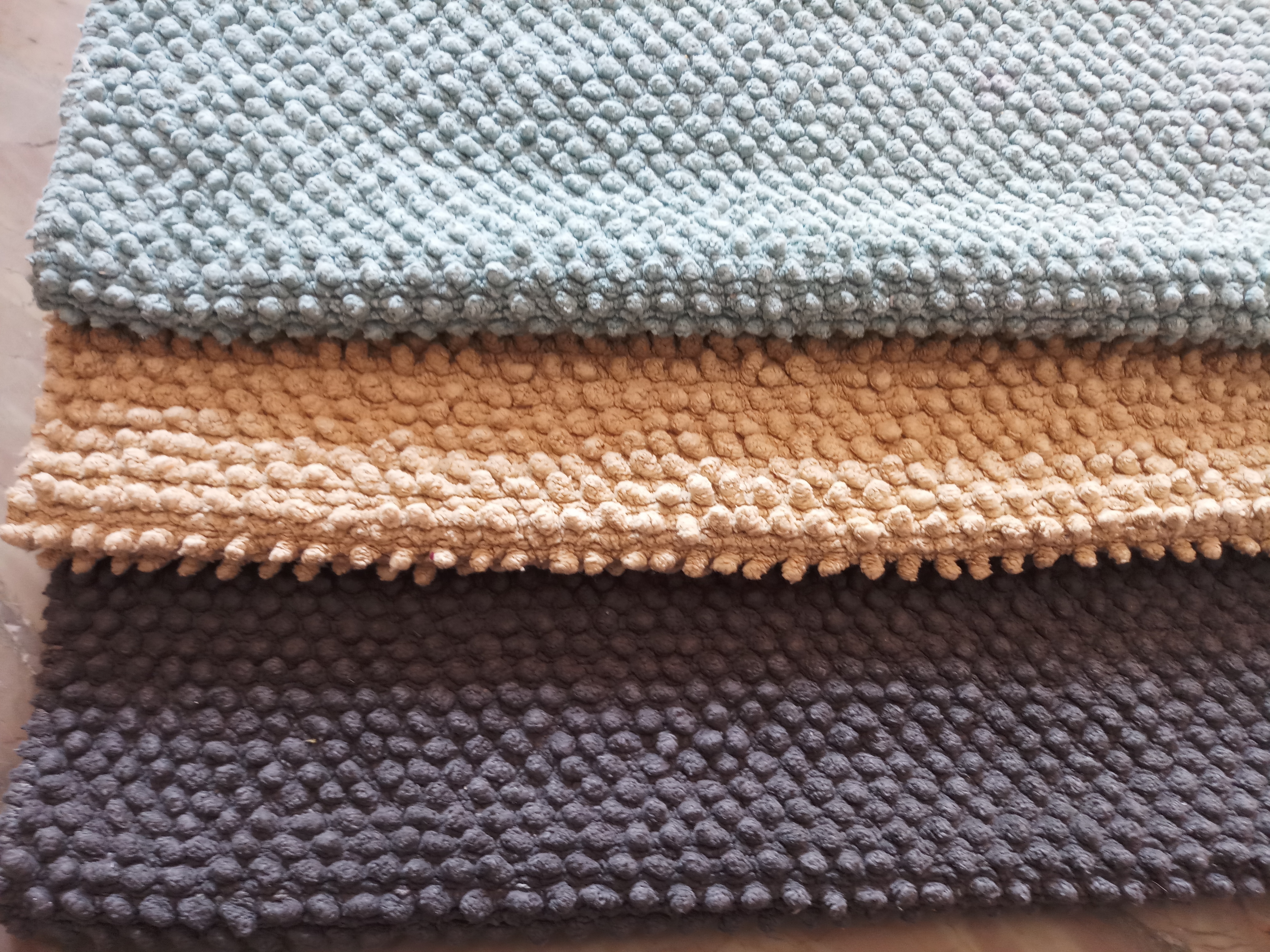 Pop Cone Chenille Loop Rug Back Material: Woven Back