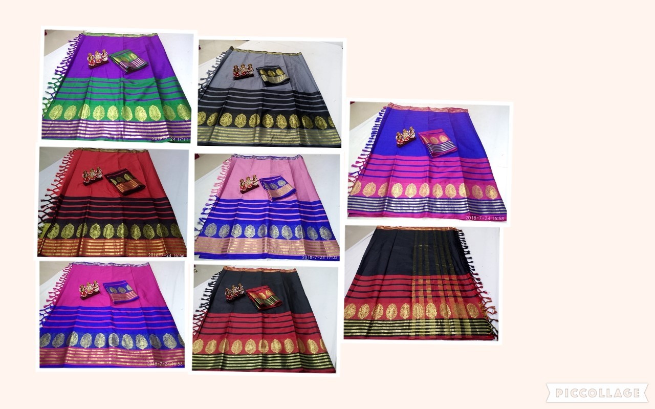 Multi Tulasi  Pure Soft Saree