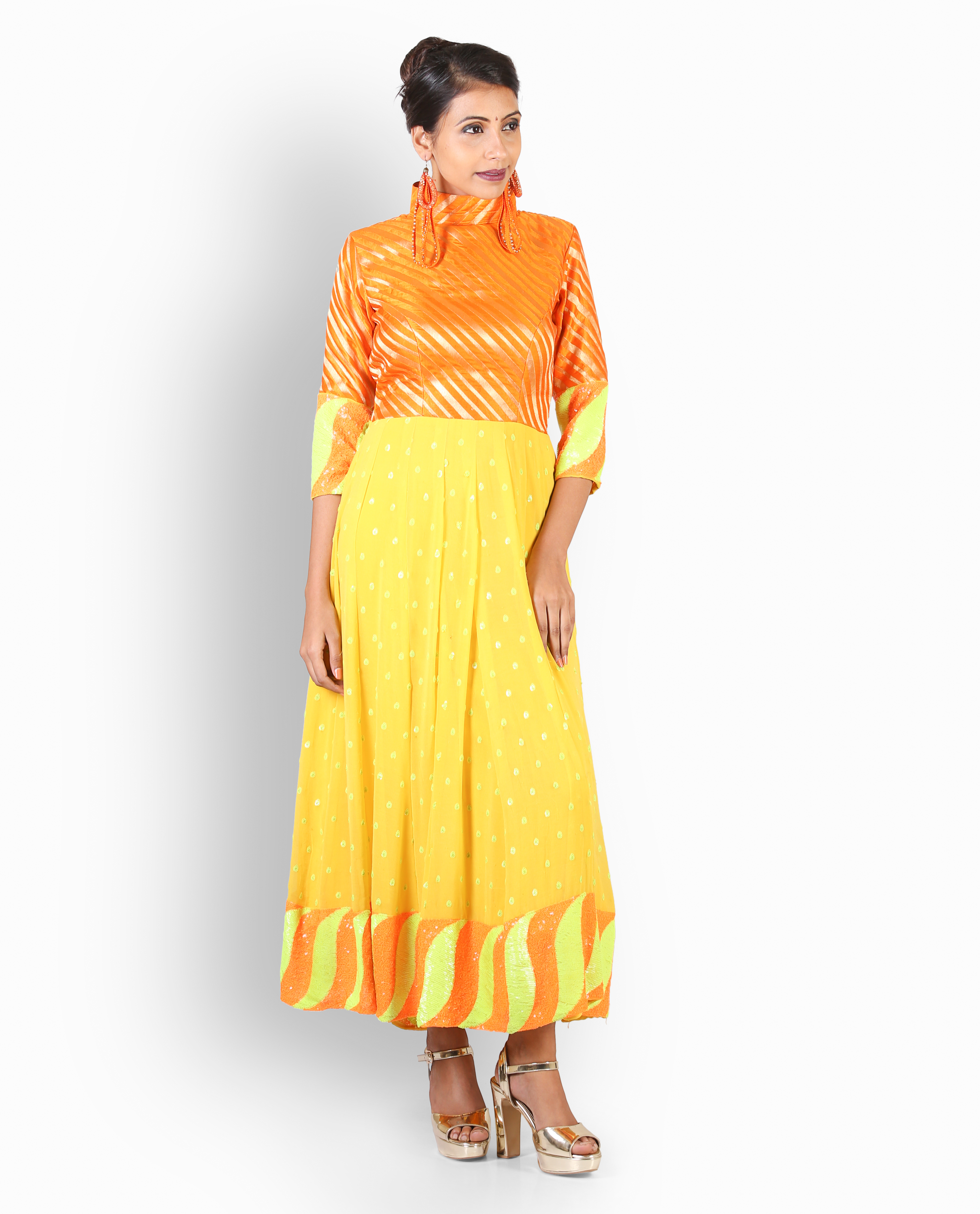 Yellow Anarkali