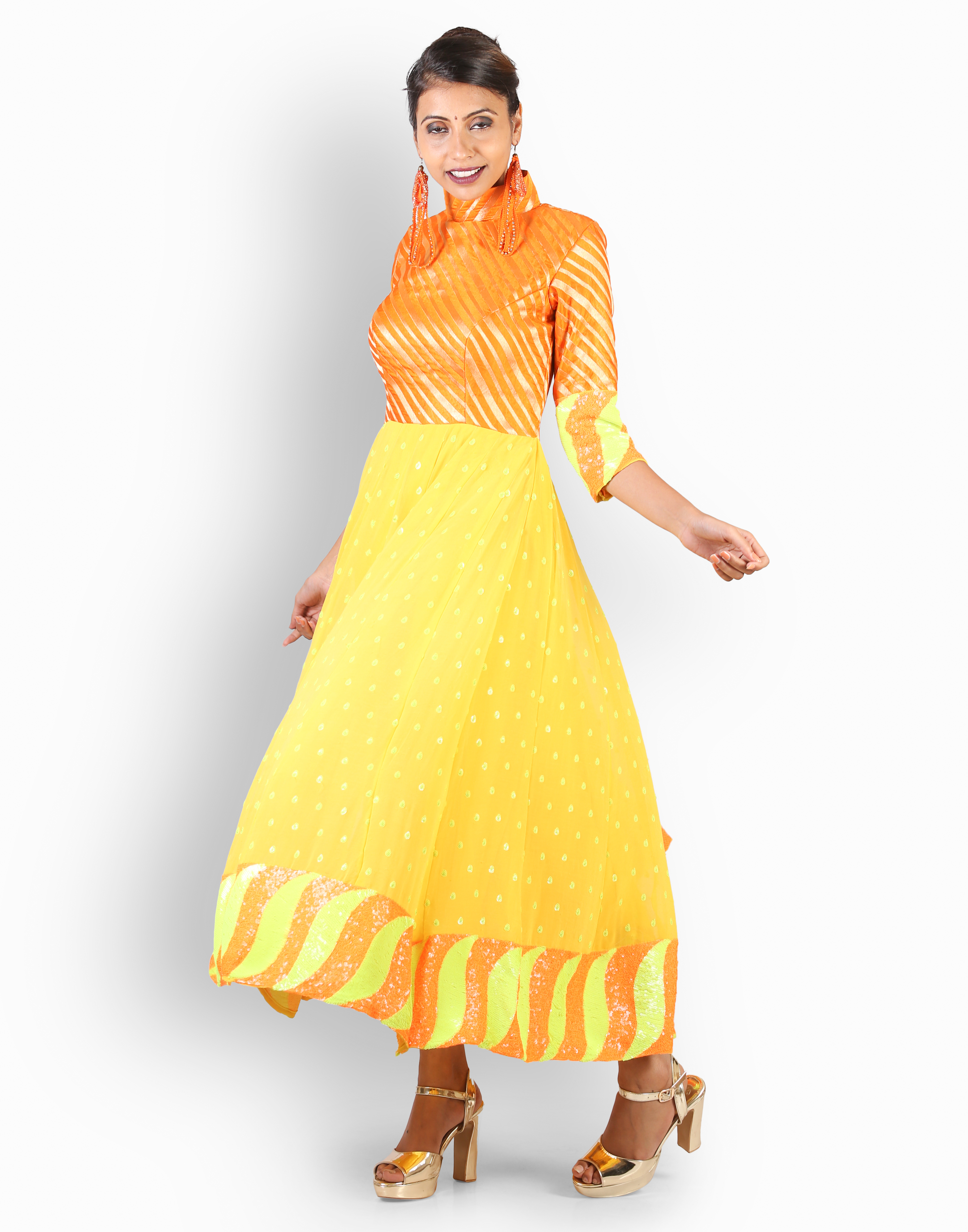 Yellow Anarkali