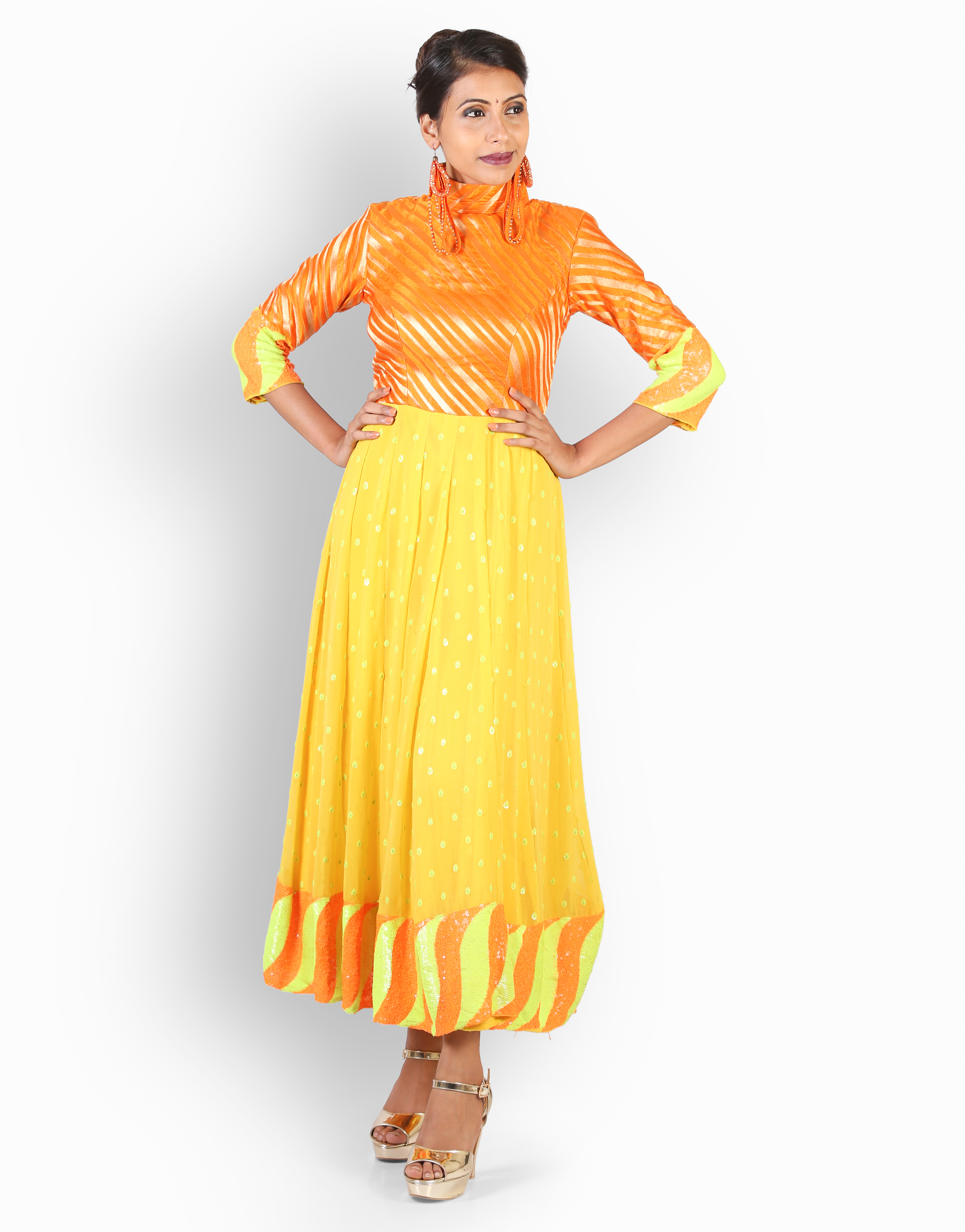 Yellow Anarkali