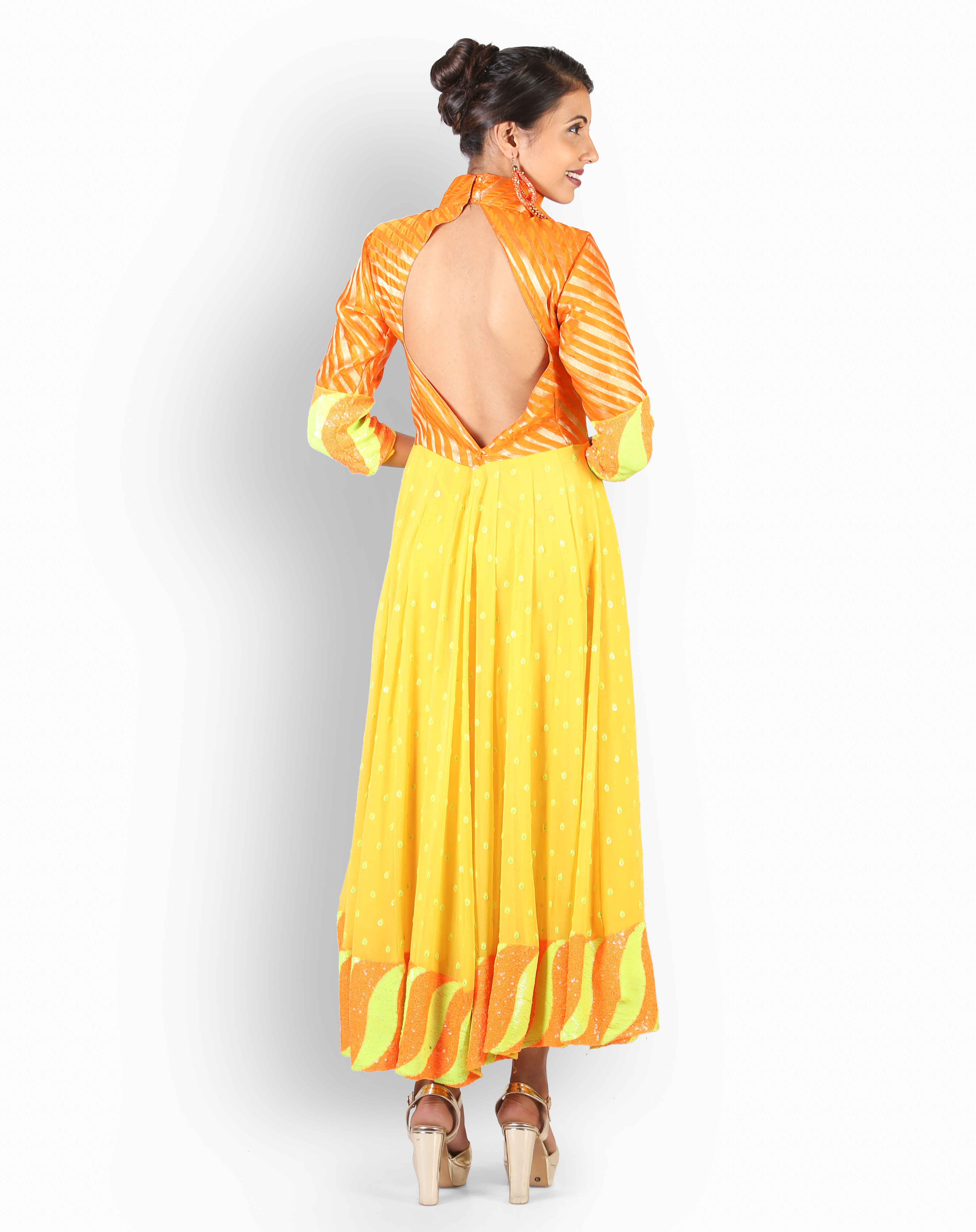 Yellow Anarkali