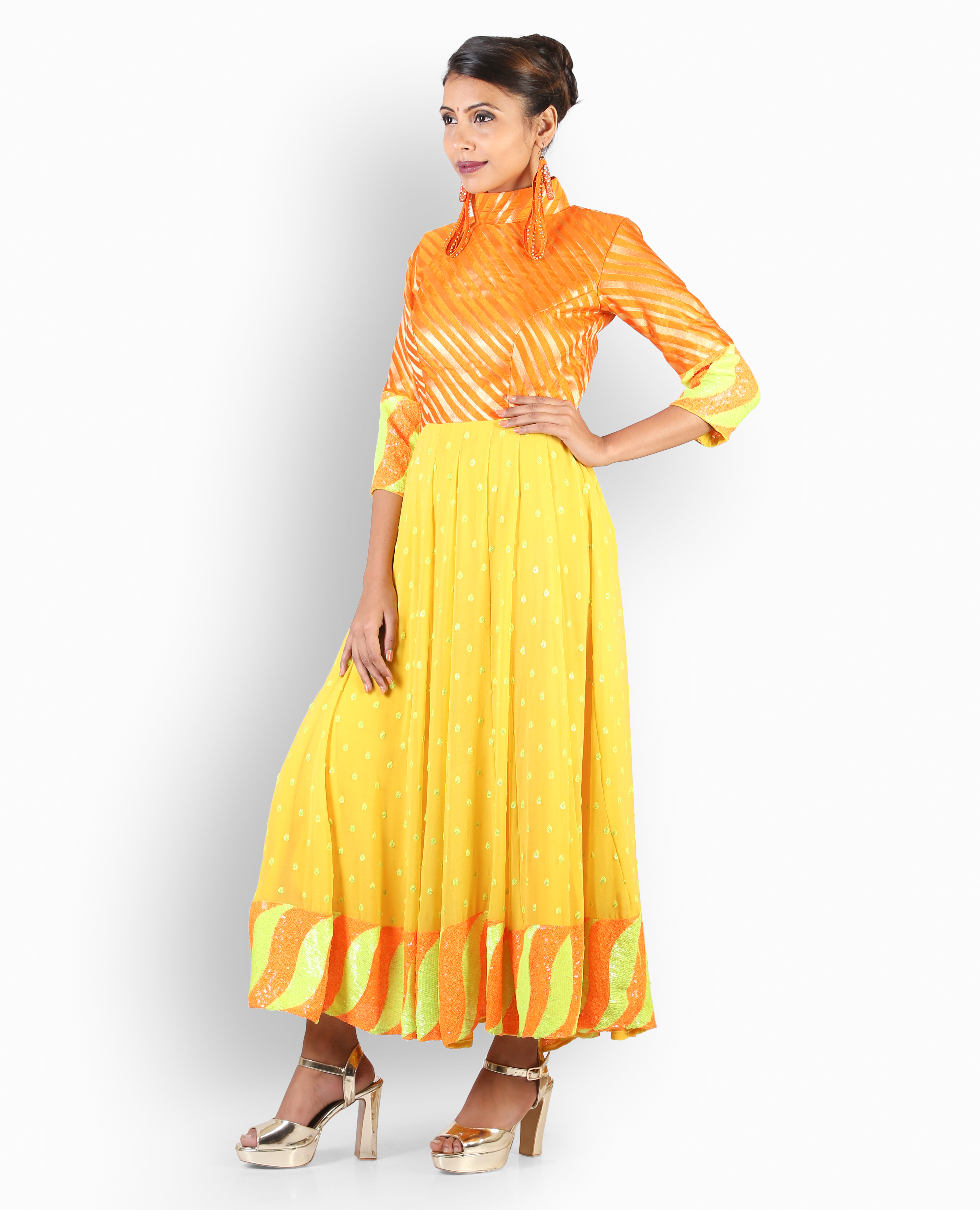 Yellow Anarkali