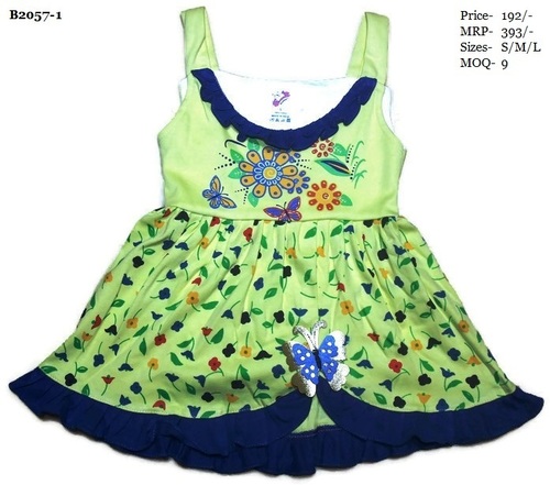 Frock - Cotton Sleeveless Printed Frock, Available in Yellow, Green, Blue | Anti UV, Breathable, Cool Pass, Non Toxic, Washable, Sizes S-M-L