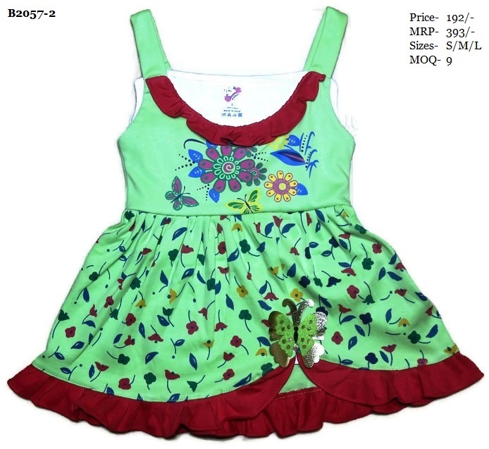 Frock - Cotton Sleeveless Printed Frock, Available In Yellow, Green, Blue | Anti Uv, Breathable, Cool Pass, Non Toxic, Washable, Sizes S-m-l