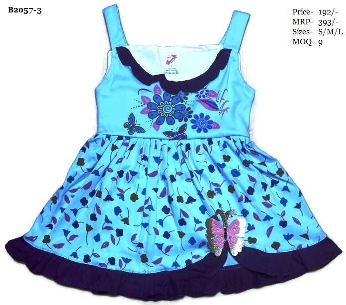 Frock - Cotton Sleeveless Printed Frock, Available In Yellow, Green, Blue | Anti Uv, Breathable, Cool Pass, Non Toxic, Washable, Sizes S-m-l