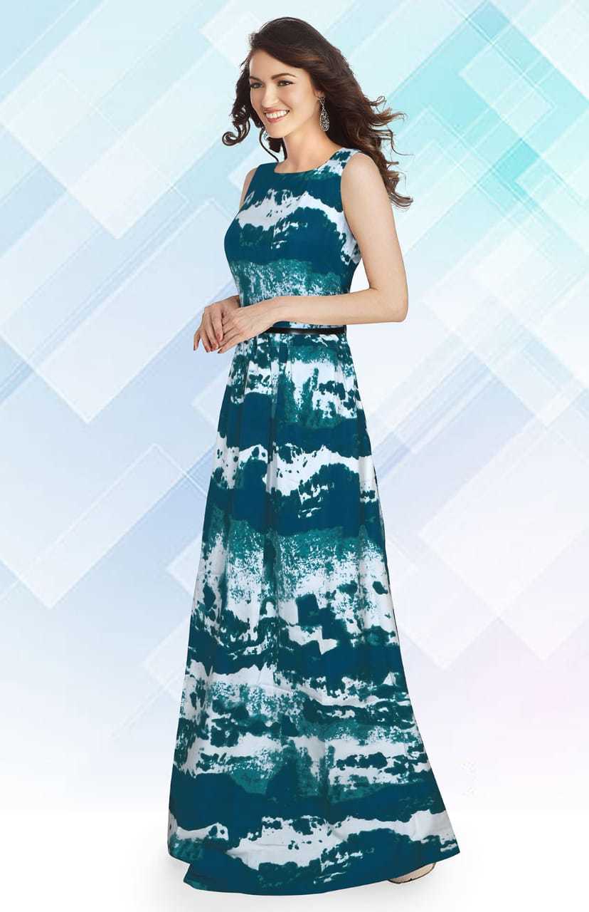 C-green Printed Gown