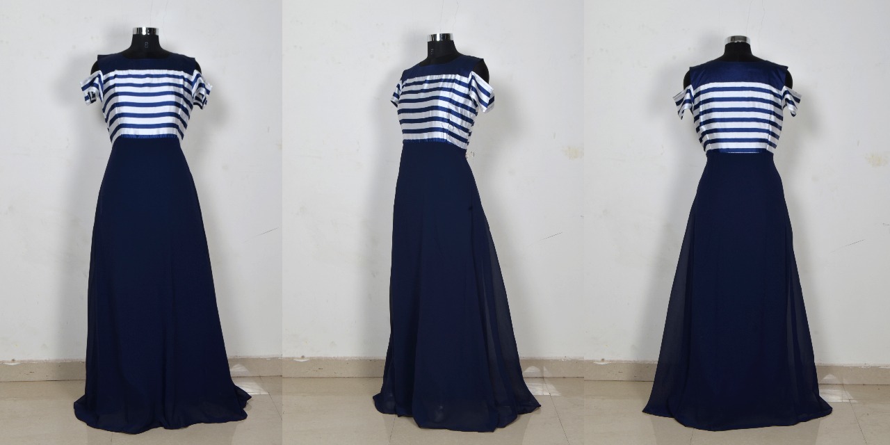 Blue Western Gown