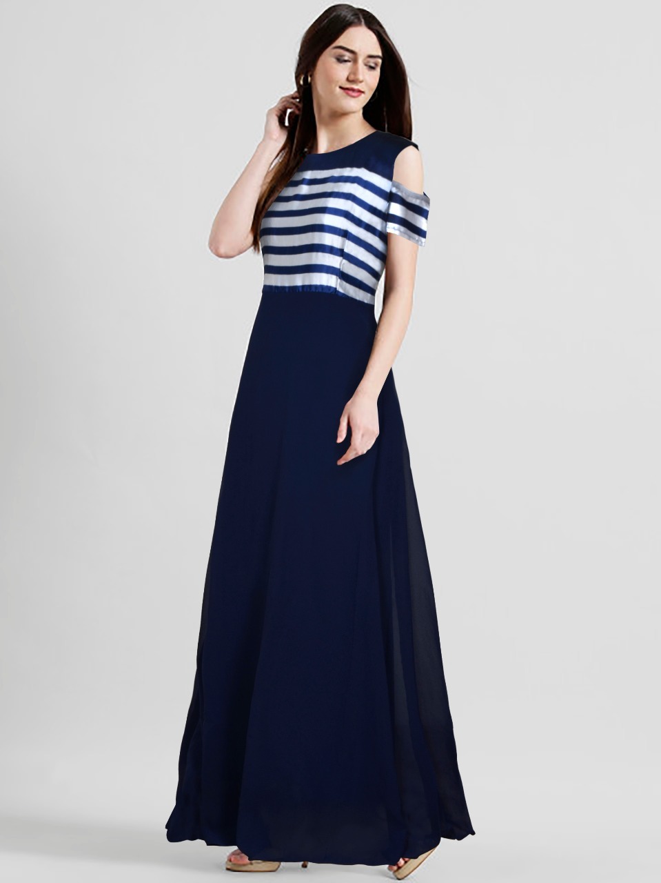 Blue Western Gown