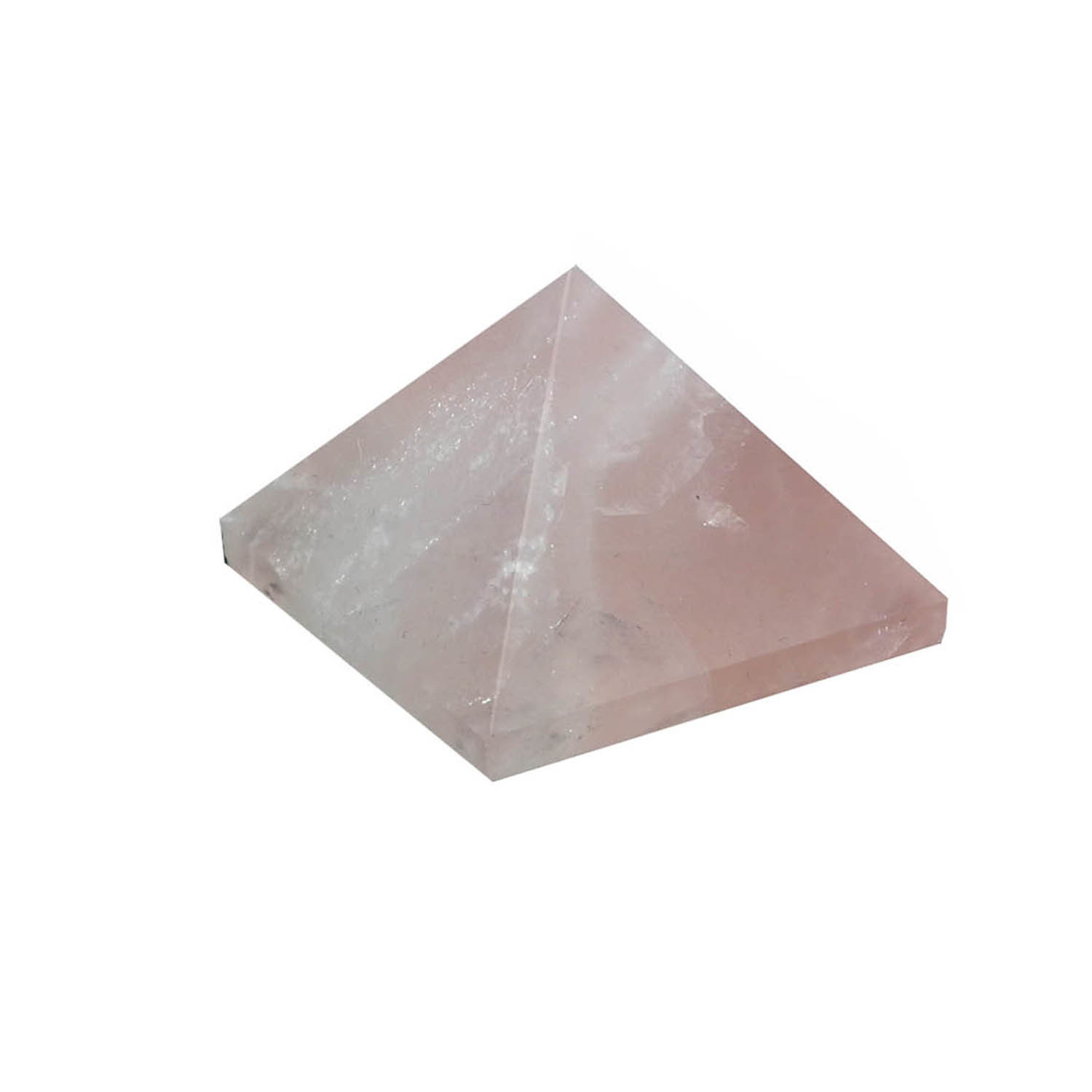 Satyamani Natural Rose Quartz Pyramid - Genuine Crystal, Soft Rosy Pink Color | Amplifies Energy, Draws Off Negative Energies, Balances Heart Chakra