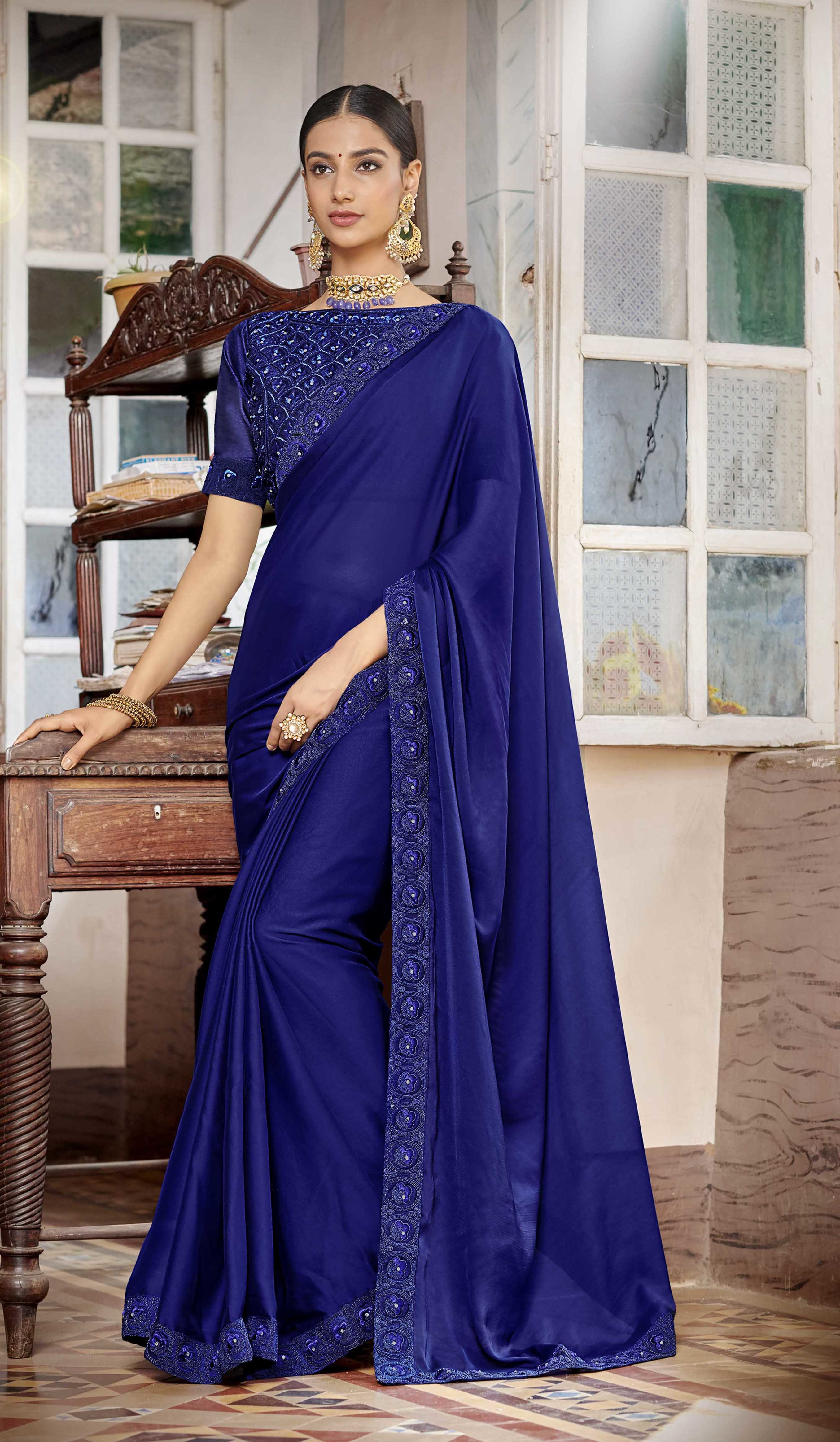 Art Silk Designer Exclusive Georgette Saree