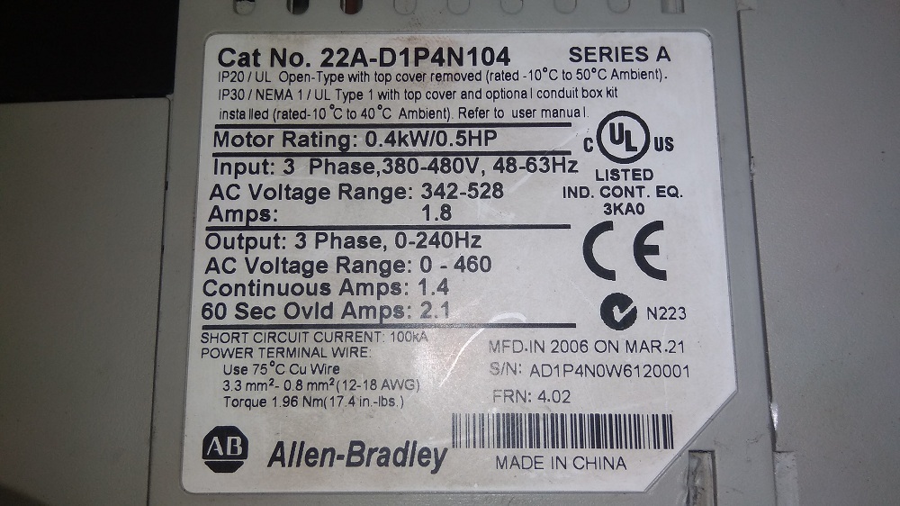 Allen Bradley Servo Drive