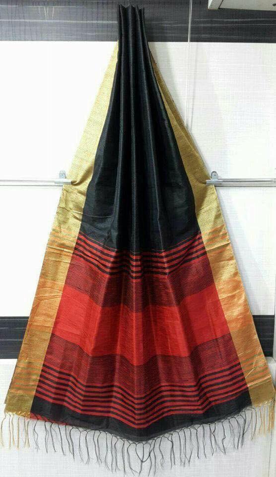 Poly Cotton Silk - 5.5 Mtr Saree Length, 0.8 Mtr Blouse Length | Multi-color, Other Fabric Type, Unique Patterns, Versatile Style