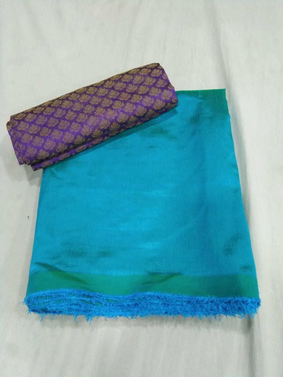 Plain Sana Silk Saree - Fabric: Sana Silk, Length: 5.5 Mtr, Blouse Length: 0.8 Mtr | Available In Red, Parrot, Purple, Sky Blue, And Plain Style