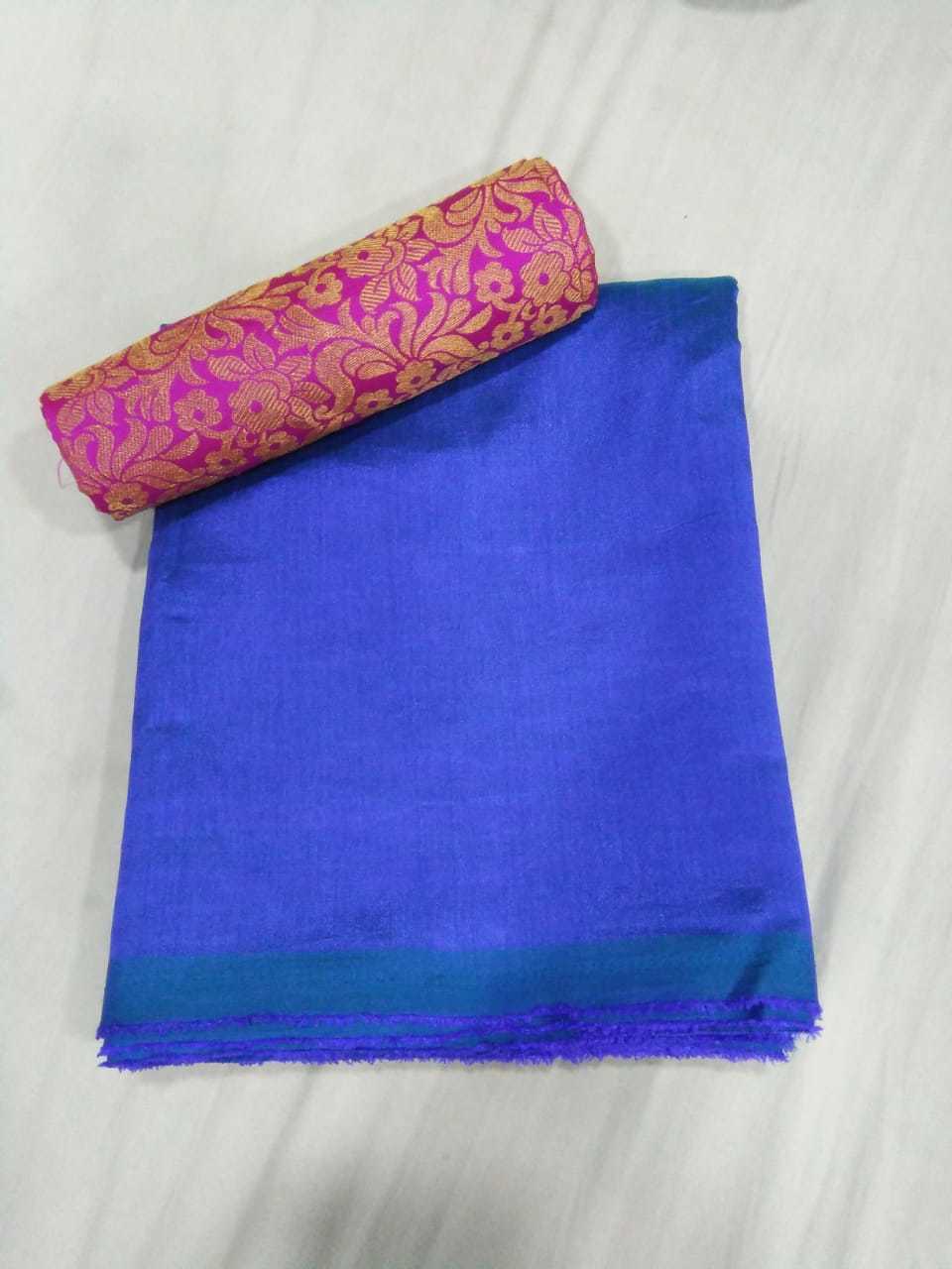 Plain Sana Silk Saree - Fabric: Sana Silk, Length: 5.5 Mtr, Blouse Length: 0.8 Mtr | Available In Red, Parrot, Purple, Sky Blue, And Plain Style