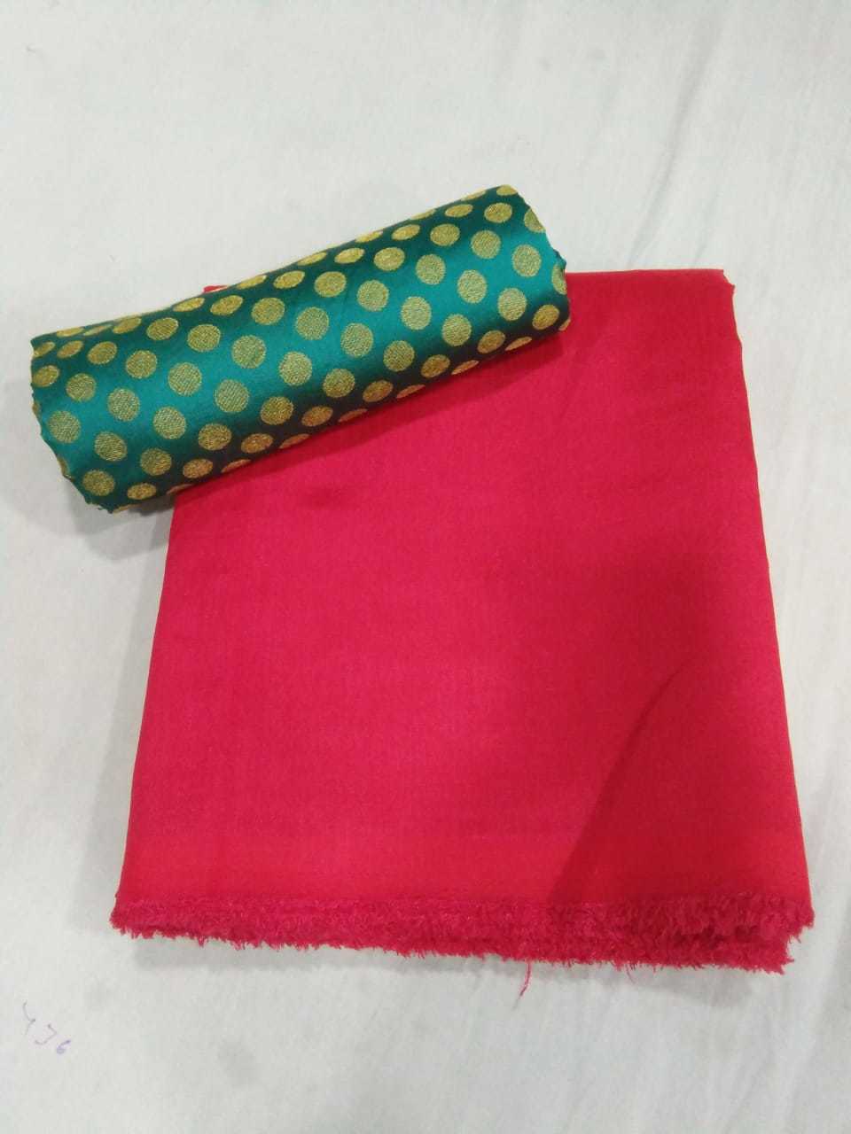 Plain Sana Silk Saree - Fabric: Sana Silk, Length: 5.5 Mtr, Blouse Length: 0.8 Mtr | Available In Red, Parrot, Purple, Sky Blue, And Plain Style