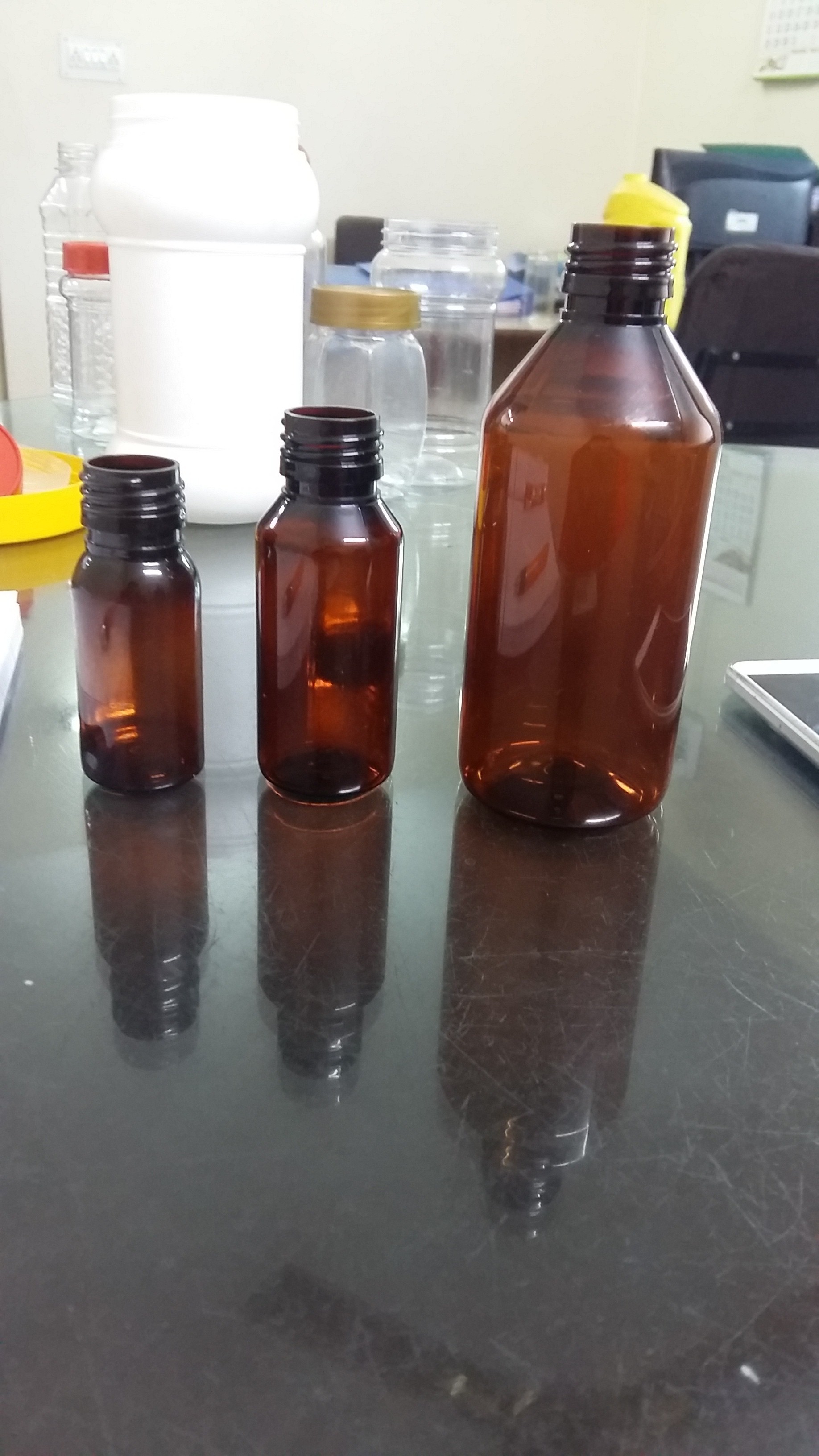 Natural And Amber Pet Pharma Bottle