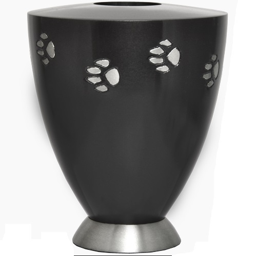 Gray Candle Holder Paw Print Pet 60 Cu In Cremation Urn