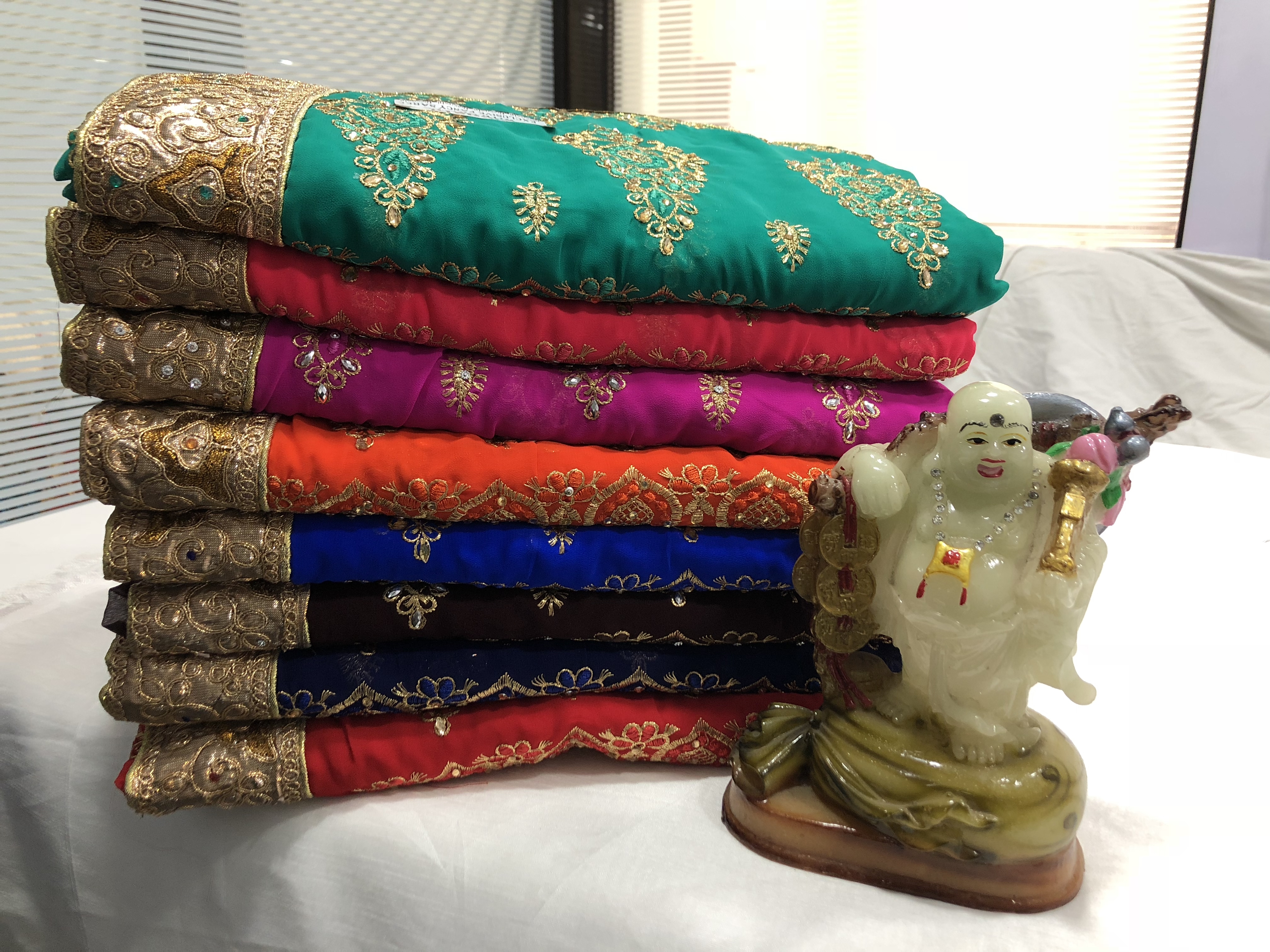 Multi Color New Work Silk Saree