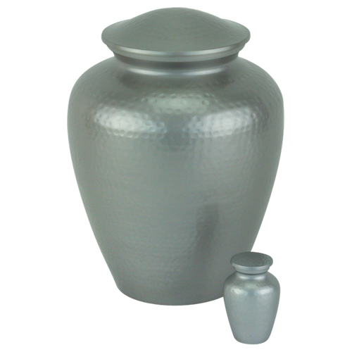 Purple Aluminium Cremation Urn With Keepsake For Ashes