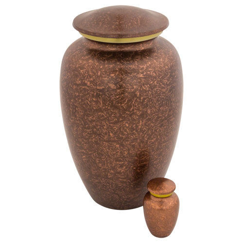 Purple Aluminium Cremation Urn With Keepsake For Ashes