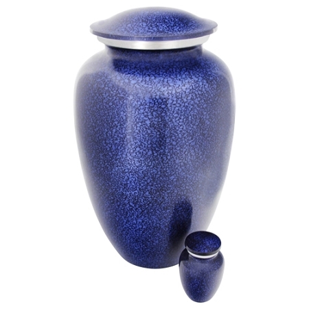 Purple Aluminium Cremation Urn With Keepsake For Ashes