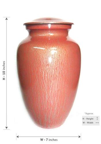 राख के लिए गुलाबी वयस्क एल्यूमीनियम श्मशान कलश