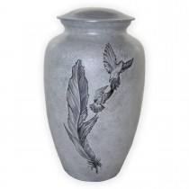 Hand Painted Aluminium Cremation Urn For Ashes