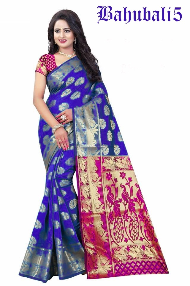 Multi Color Bhaubali Design Cotton Saree