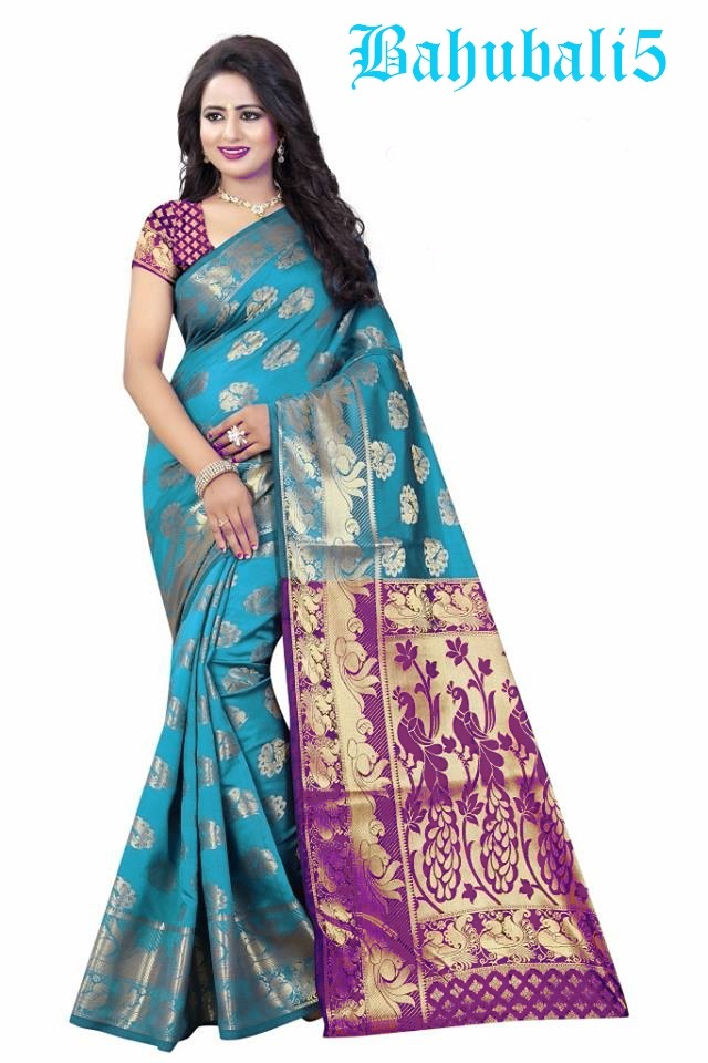 Multi Color Bhaubali Design Cotton Saree