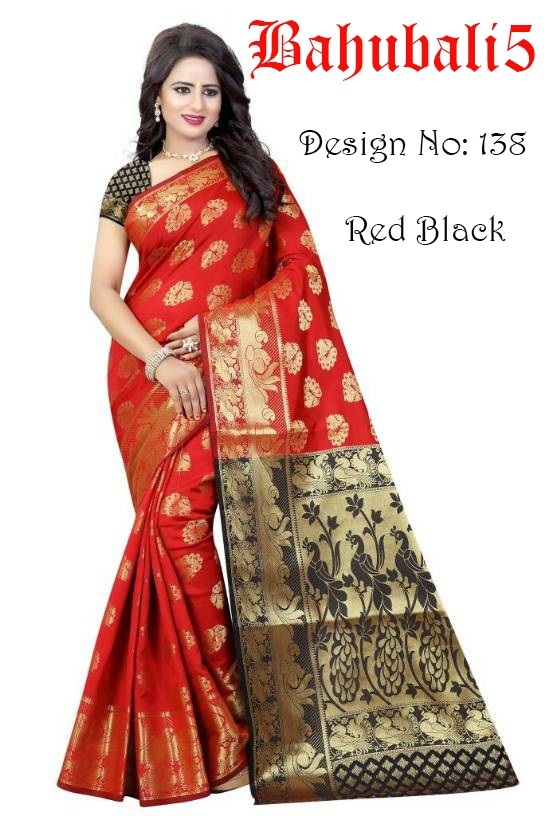 Multi Color Bhaubali Design Cotton Saree