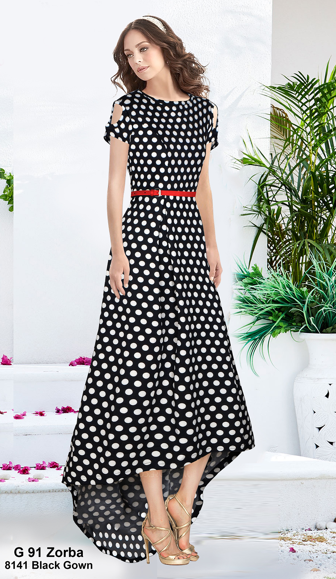 New Gown Design - Other Material, Sizes S To Xxl, Black Color | Modern Designer Frock, Sleeveless, Printed, Washable, No Fade