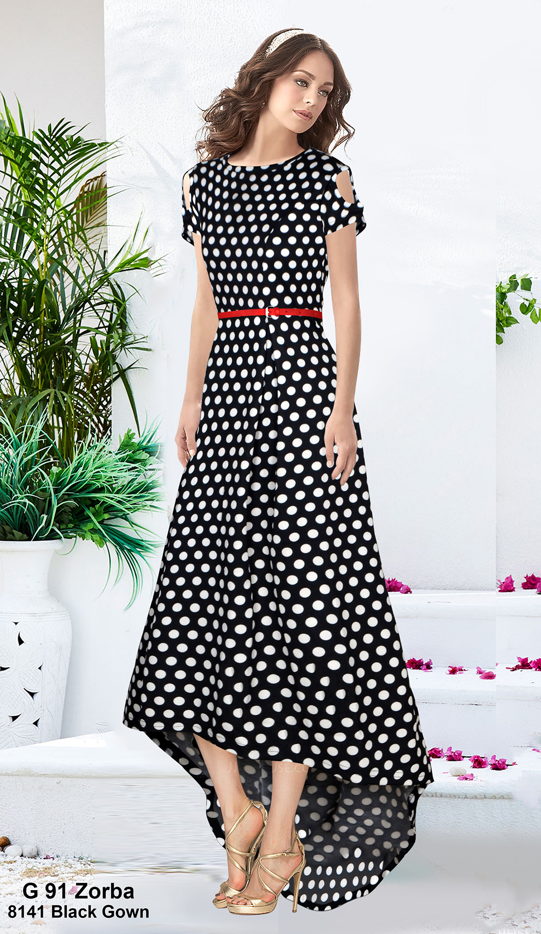New Gown Design - Other Material, Sizes S To Xxl, Black Color | Modern Designer Frock, Sleeveless, Printed, Washable, No Fade