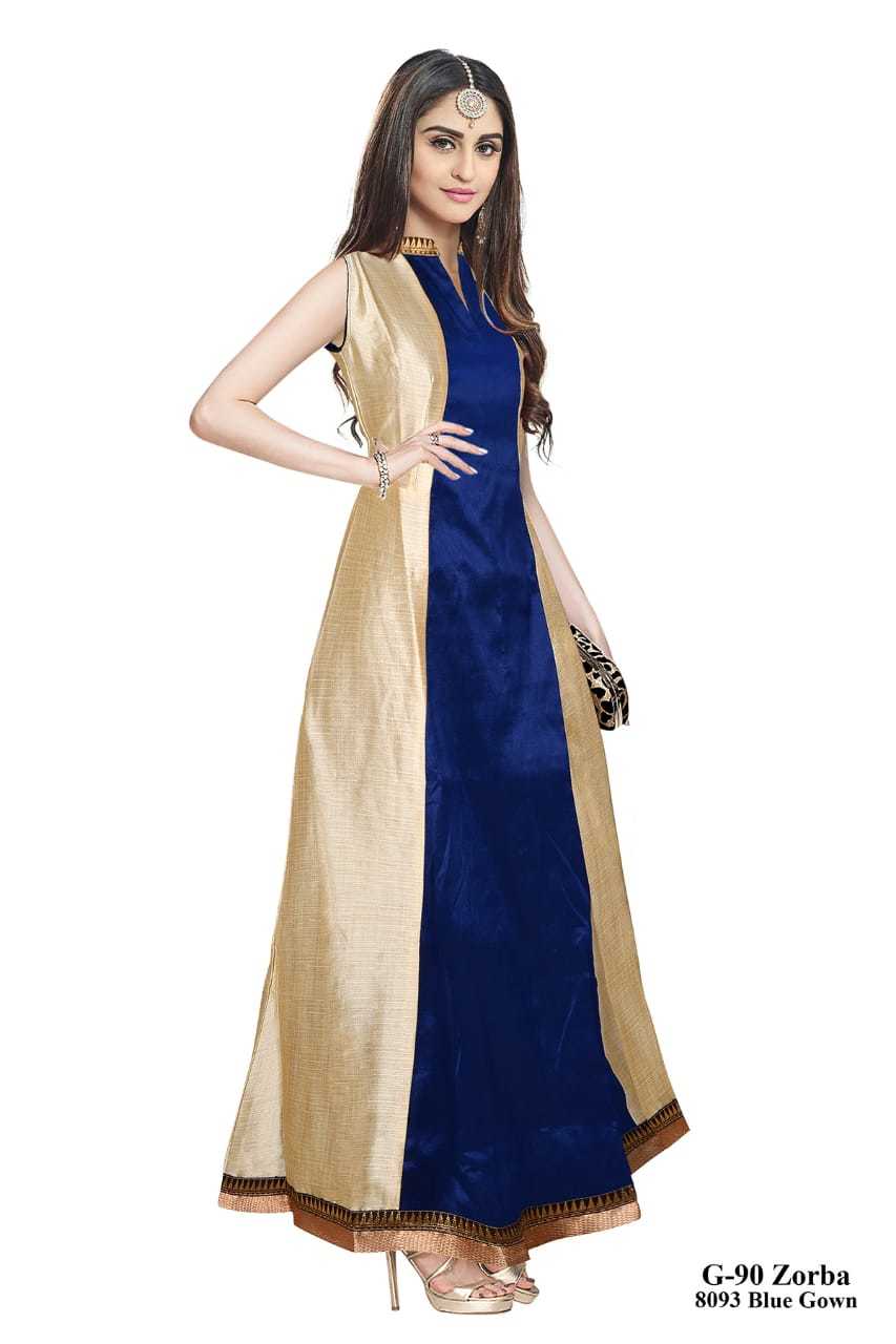 Blue Party Wear Gown Dresses